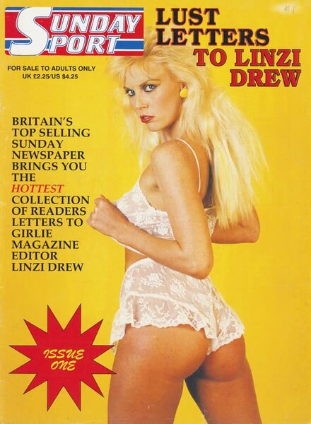 Sunday Sport Lust Letters to Linzi Drew Cover
