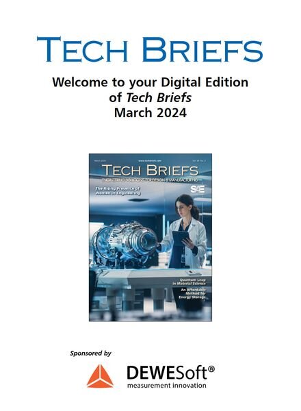 Tech Briefs Magazine – March 2024 Cover