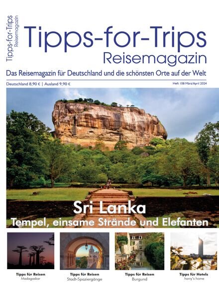 Tipps for Trips – Marz-April 2024 Cover