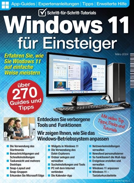 Windows 11 fur Einsteiger – Marz 2024 Cover