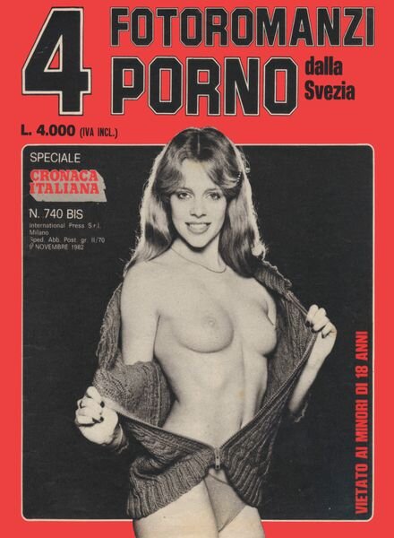 4 Fotoromanzi Porno – N 740 9 Novembre 1972 Cover