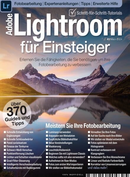 Adobe Lightroom fur Einsteiger – Marz 2024 Cover