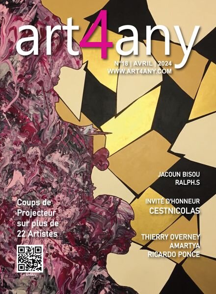 Art4Any Magazine – N 18 Avril 2024 Cover