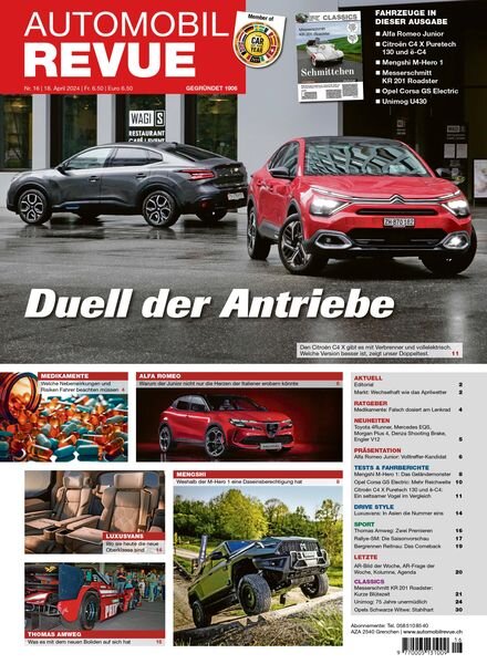 Automobil Revue – 18 April 2024 Cover