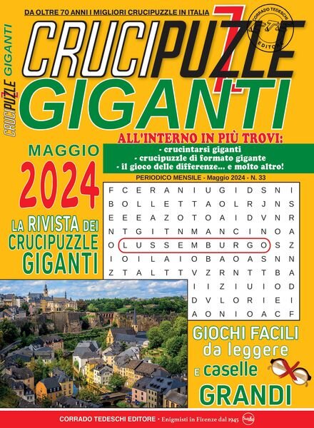 Crucipuzzle Giganti – Maggio 2024 Cover