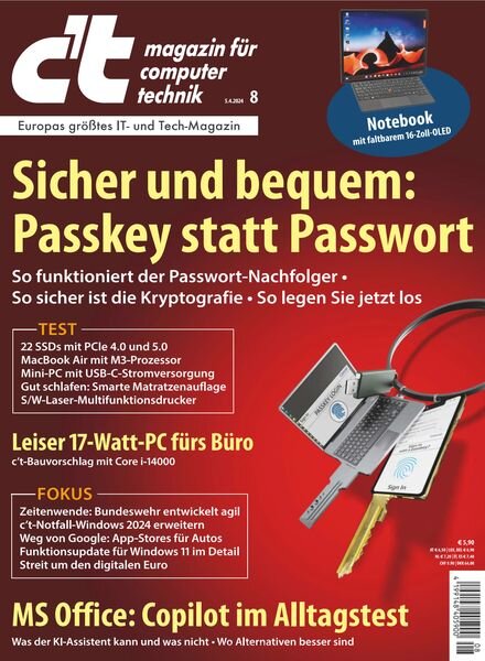 c’t Magazin fur Computertechnik – 05 April 2024 Cover
