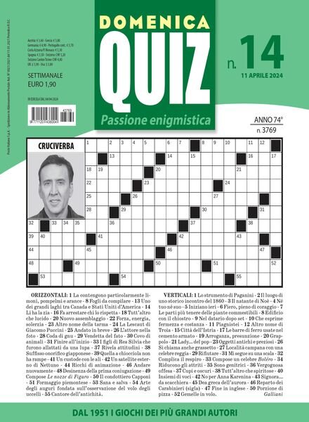 Domenica Quiz – 11 Aprile 2024 Cover