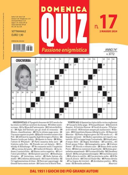 Domenica Quiz – 2 Maggio 2024 Cover