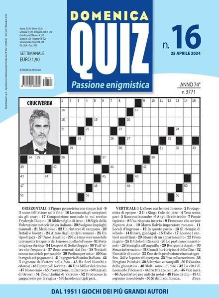 Domenica Quiz – 25 Aprile 2024 Cover