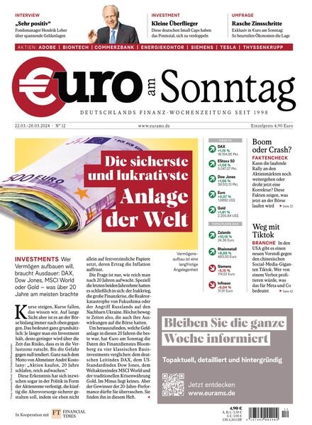 Euro am Sonntag – 22 Marz 2024 Cover