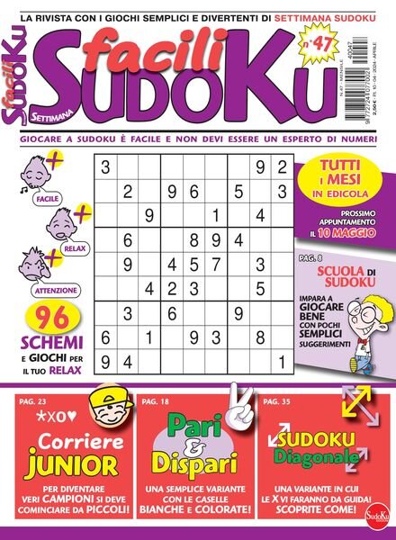Facili Sudoku – Aprile 2024 Cover