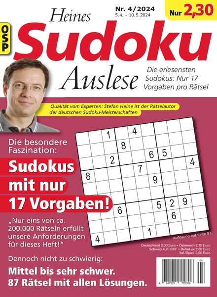 Heines Sudoku Auslese – Nr 4 2024 Cover
