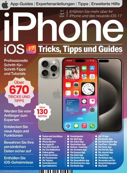iPhone und iOS 17 Tricks Tipps und Guides – April 2024 Cover