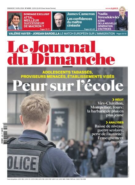 Le Journal du dimanche – 8 Avril 2024 Cover