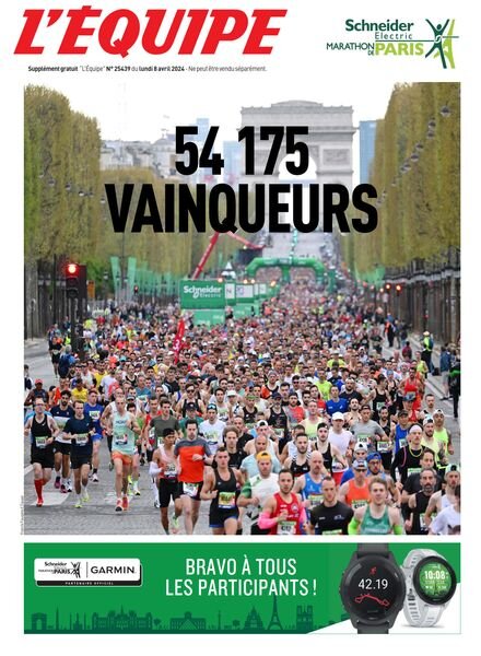 L’Equipe Supplement – 8 Avril 2024 Cover