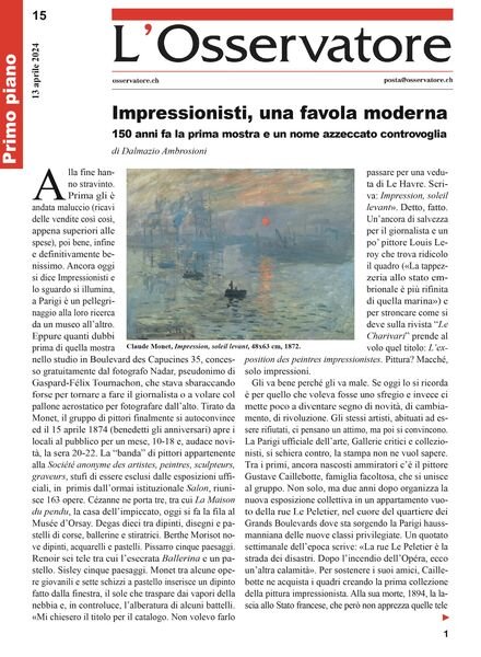 L’Osservatore – 13 Aprile 2024 Cover