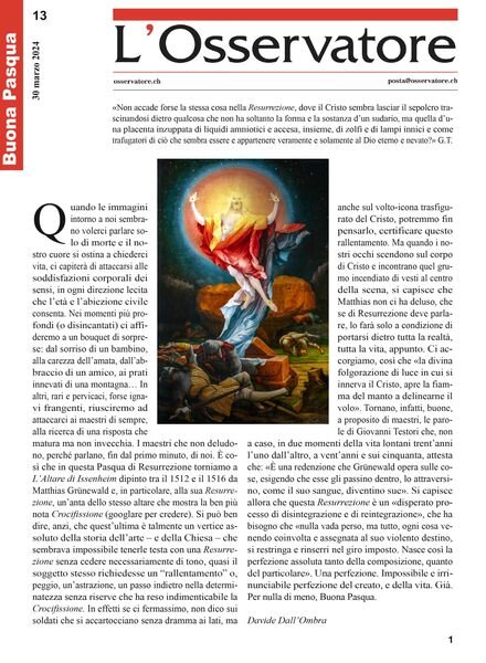 L’Osservatore – 30 Marzo 2024 Cover