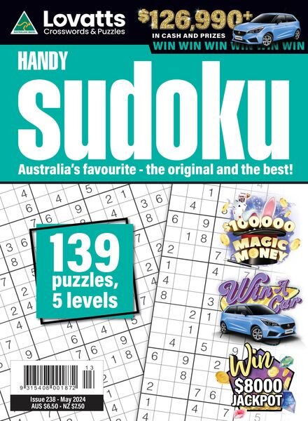 Lovatts Handy Sudoku – Issue 238 – May 2024 Cover