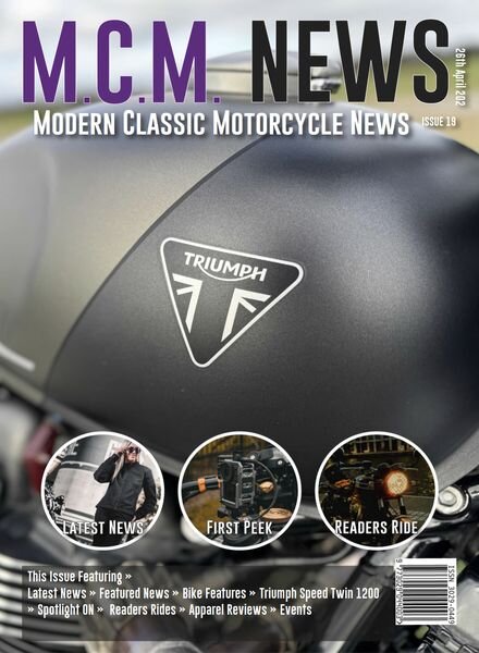 Modern Classic Motorcycle News – Issue 19 – 26 April 2024 Cover