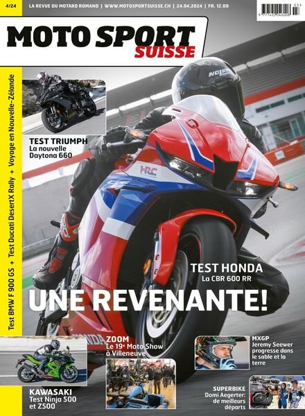 Moto Sport Suisse – Avril 2024 Cover