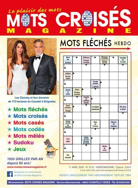 Mots Croises Magazine – 11 Avril 2024 Cover