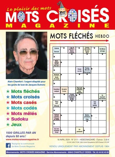 Mots Croises Magazine – 18 Avril 2024 Cover