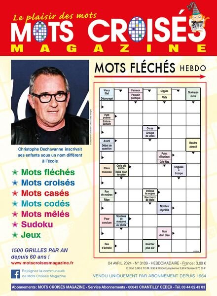 Mots Croises Magazine N3109 – 4 Avril 2024 Cover