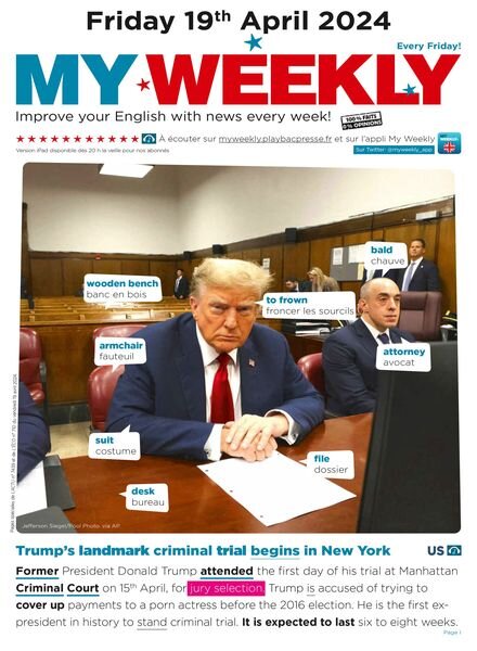 My Weekly fr – 19 Avril 2024 Cover