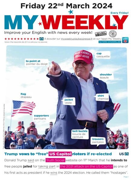 My Weekly fr – 22 Mars 2024 Cover