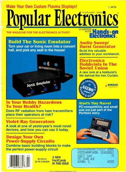 Popular Electronics – 1990-02 Cover