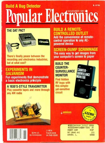 Popular Electronics – 1991-11 Cover