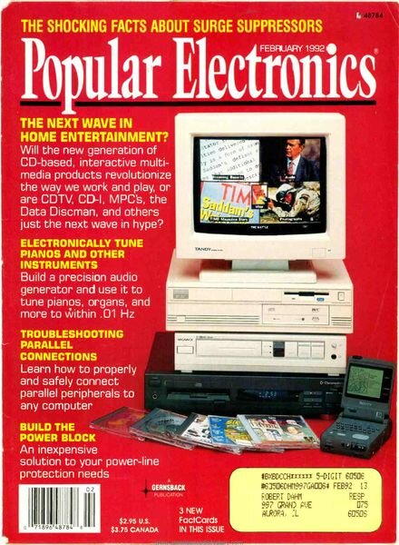 Popular Electronics – 1992-02 Cover