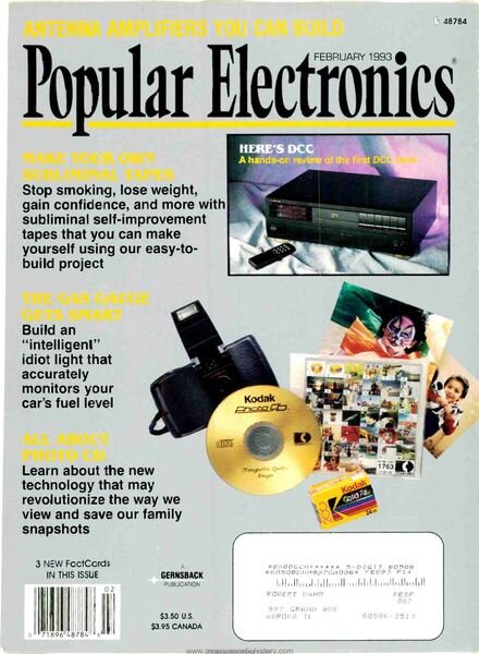 Popular Electronics – 1993-02 Cover