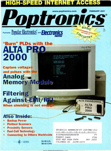 Popular Electronics – 2001-02 Cover