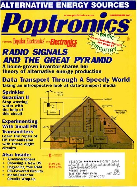 Popular Electronics – 2001-09 Cover