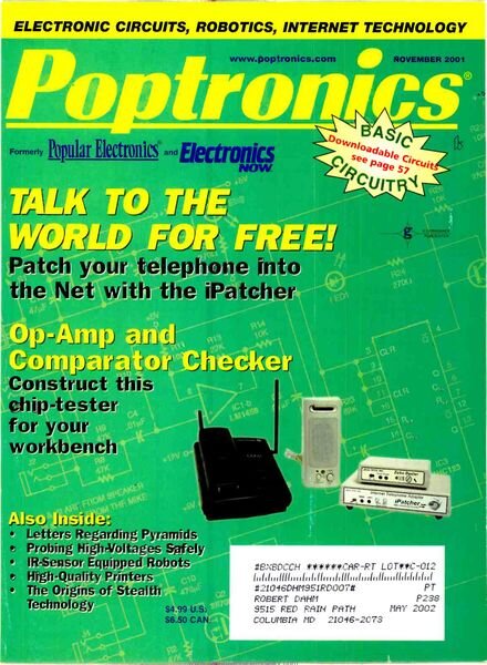 Popular Electronics – 2001-11 Cover