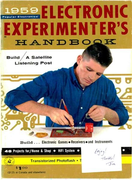 Popular Electronics – Electronic-Experimenters-Handbook-1959 Cover