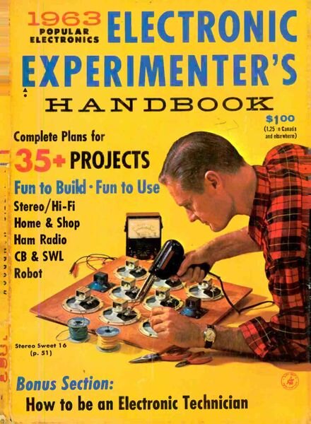 Popular Electronics – Electronic-Experimenters-Handbook-1963 Cover