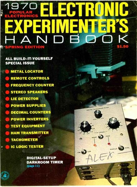 Popular Electronics – Electronic-Experimenters-Handbook-1970-Spring Cover