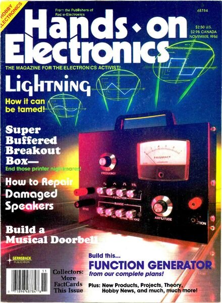 Popular Electronics – Hands-On-1986-11 Cover