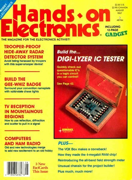Popular Electronics – Hands-On-1987-08 Cover