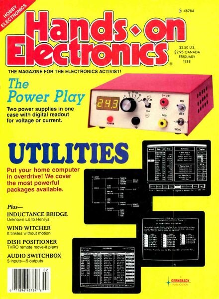 Popular Electronics – Hands-On-1988-02 Cover
