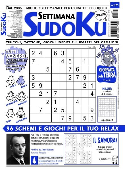 Settimana Sudoku – 19 Aprile 2024 Cover