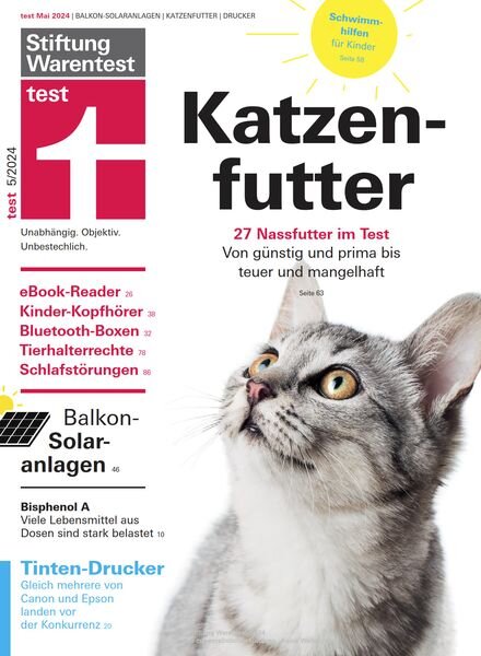 Stiftung Warentest Test – Mai 2024 Cover