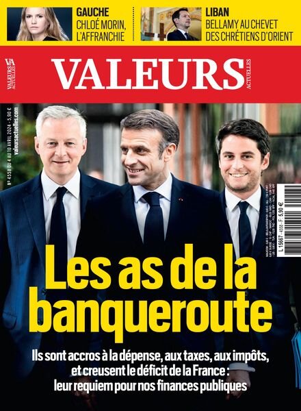 Valeurs Actuelles – 4 Avril 2024 Cover
