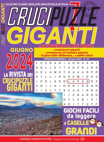 Crucipuzzle Giganti – Giugno 2024 Cover