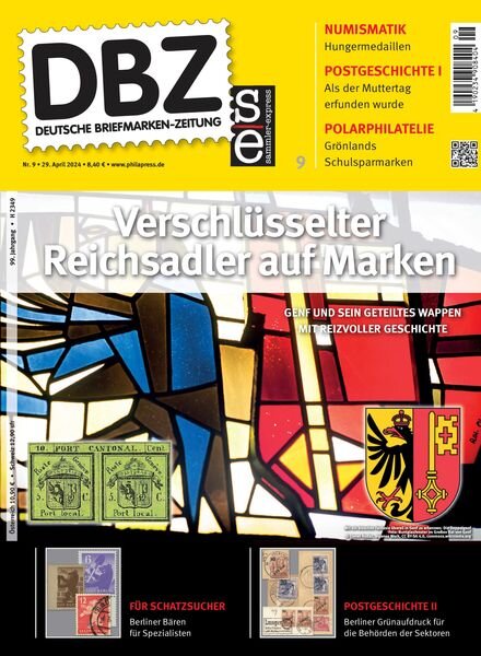Deutsche Briefmarken-Zeitung – 29 April 2024 Cover