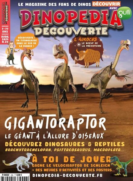 Dinopedia Decouverte – Avril 2024 Cover