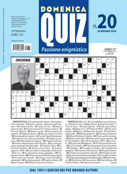 Domenica Quiz – 23 Maggio 2024 Cover