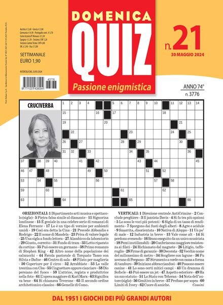 Domenica Quiz – 30 Maggio 2024 Cover
